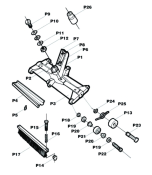 Rädchen klein mit Laufbüchse und Befestigungsschraube (Set à 1 x Pos: 18 / 2 x Pos: 19 / 2 x Pos: 20 / 1 x Pos: 21 und 1 x Pos: 22)